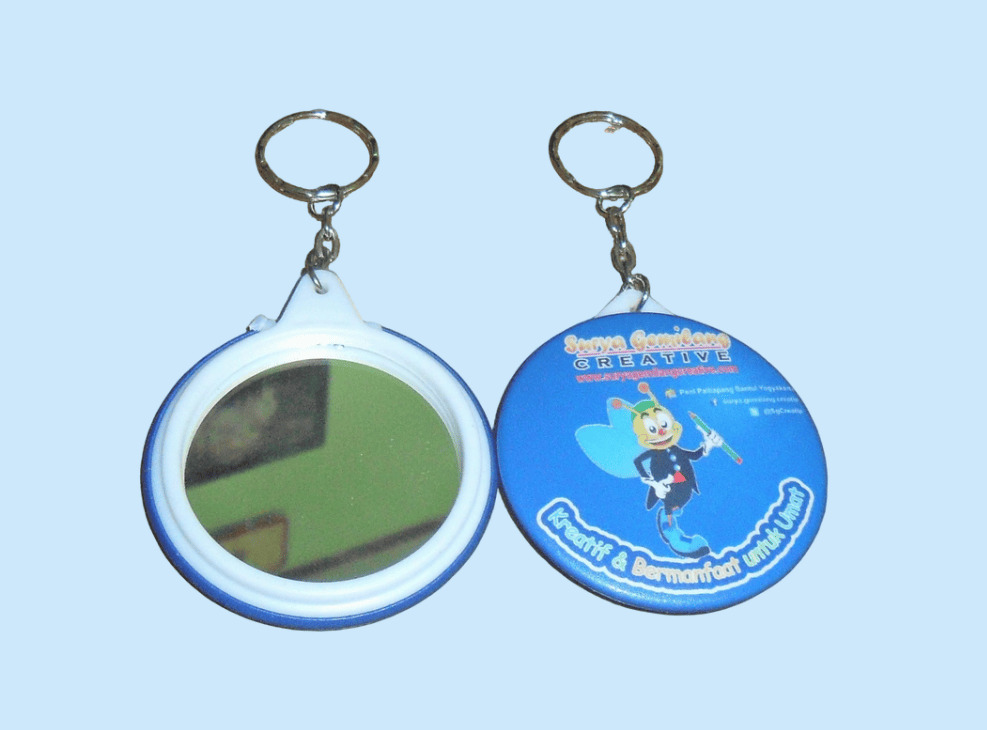 Pin Gantungan Kunci Cermin 58mm