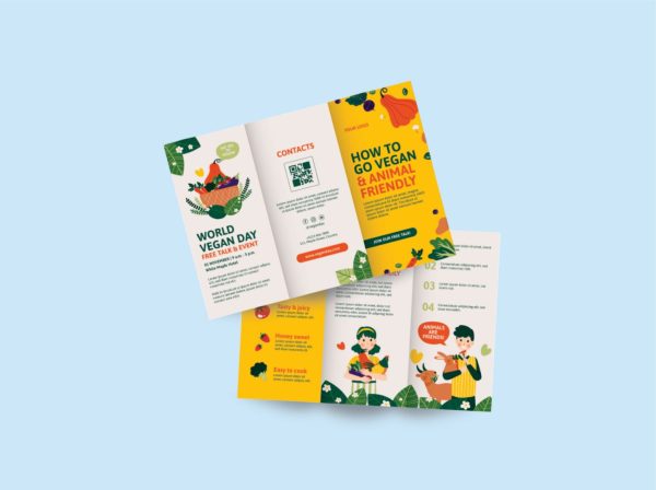 Cetak brosur jumbo A4 full color Art Paper 120gsm custom desain Garasi Digital