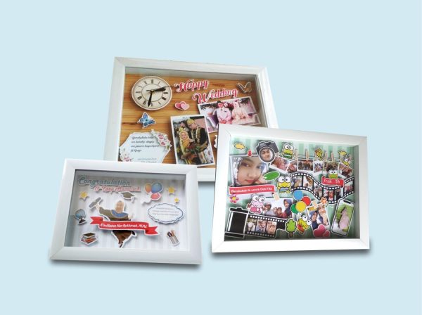 foto pop up frame 3D dikemas kotak premium siap dijadikan hadiah spesial
