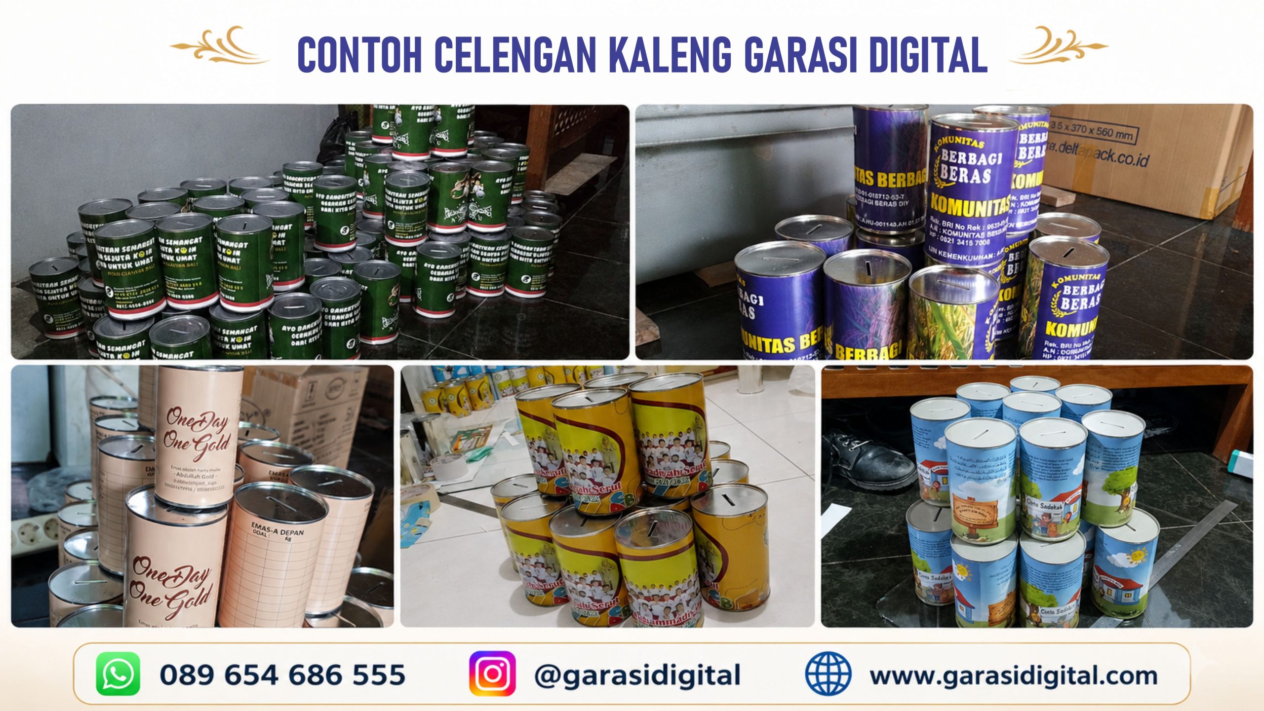 Jasa Cetak Celengan Kaleng & Custom di Jogja