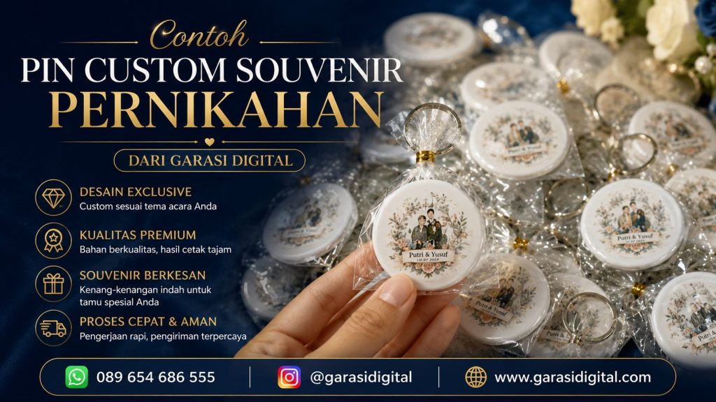 Pin Souvenir Pernikahan